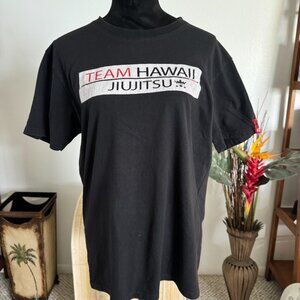Team Hawaii Jiujitsu Women's Size Medium T-Shirt Black Crew Neck Shortsleeve